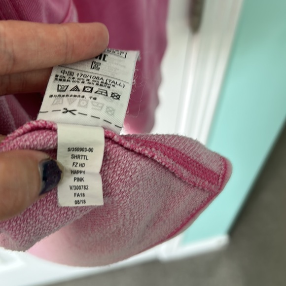 Pink vintage-wash zip up hoodie - Picture 8 of 8